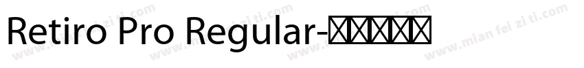 Retiro Pro Regular字体转换